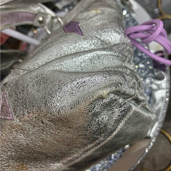 Coach 2010 limited edition rehab Poppy Metallic Silver Star Spotlight Tote EUC - Picture 13 of 16